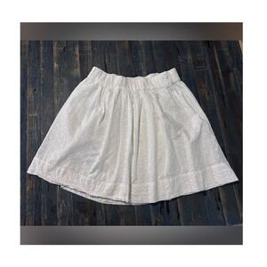 White Prairie Style Skirt Summer Small Cottagecore Boho Coastal Cowgirl